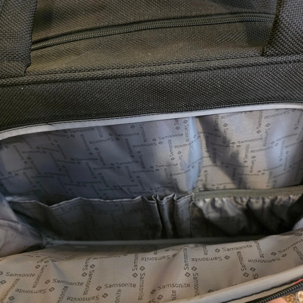 Samsonite Rolling Laptop Bag Black Nylon Briefcase